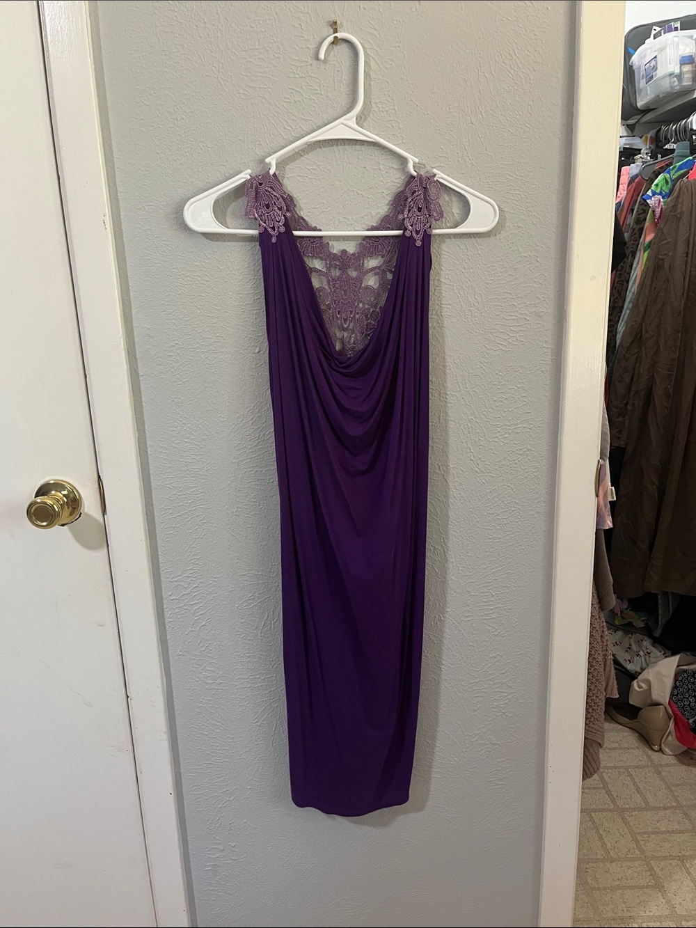 Purple Lace-Back Women’s dress. T